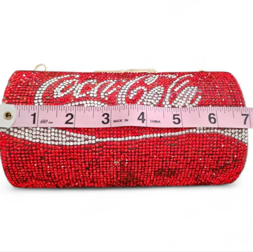 Coca-Cola Can Rhinestone-Encrusted Sparkly Handbag/Clutch